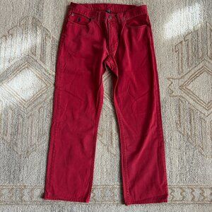 Americana Heritage Red Denim Straight Leg Jeans Polo Ralph Lauren Men’s 34x30